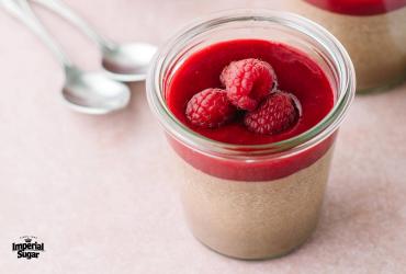 Egg Free Chocolate Mousse with Raspberry Sauce