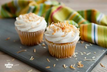 Coquito Cupcakes with Toasted Coconut