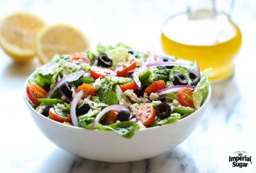 Greek Salad with Lemon Vinaigrette