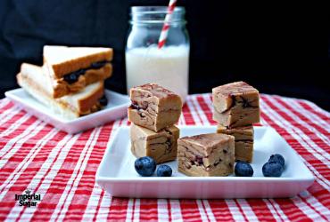 Peanut Butter and Jelly Ripple Fudge