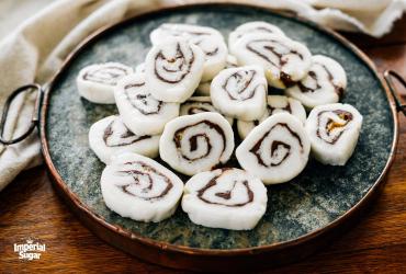 Potato Candy Pinwheels with Salted Caramel and Chocolate 