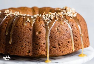 Pumpkin Cake with Buttered Rum Glaze imperial
