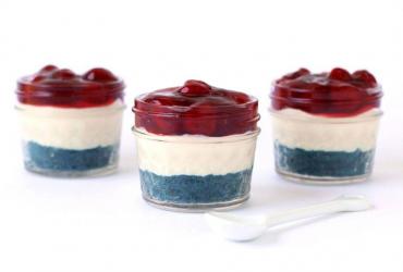Red White and Blue No Bake Cheesecakes imperial