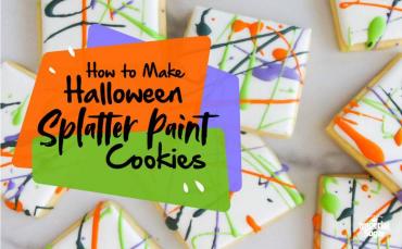 How to Make Halloween splatter Paint Cookies 