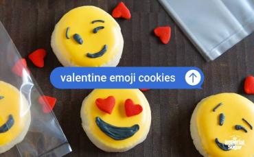 Valentine Emoji Sugar Cookies